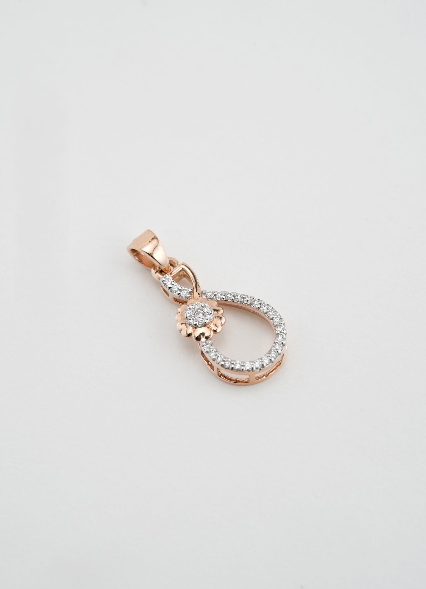 Rose Gold 18KT Diamond Pendant - 010