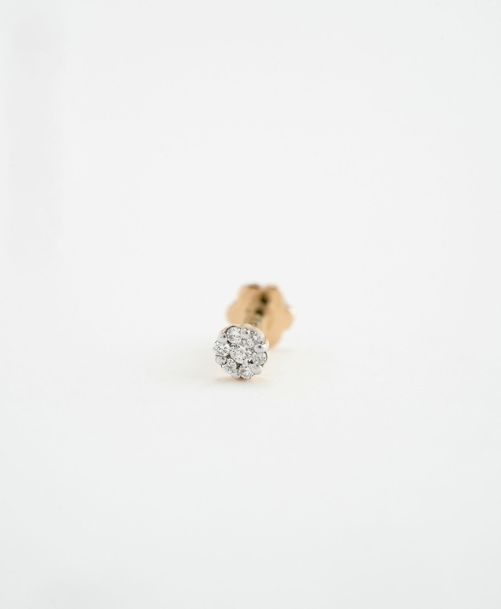 18KT Rose Gold Diamond Nose Pin 035