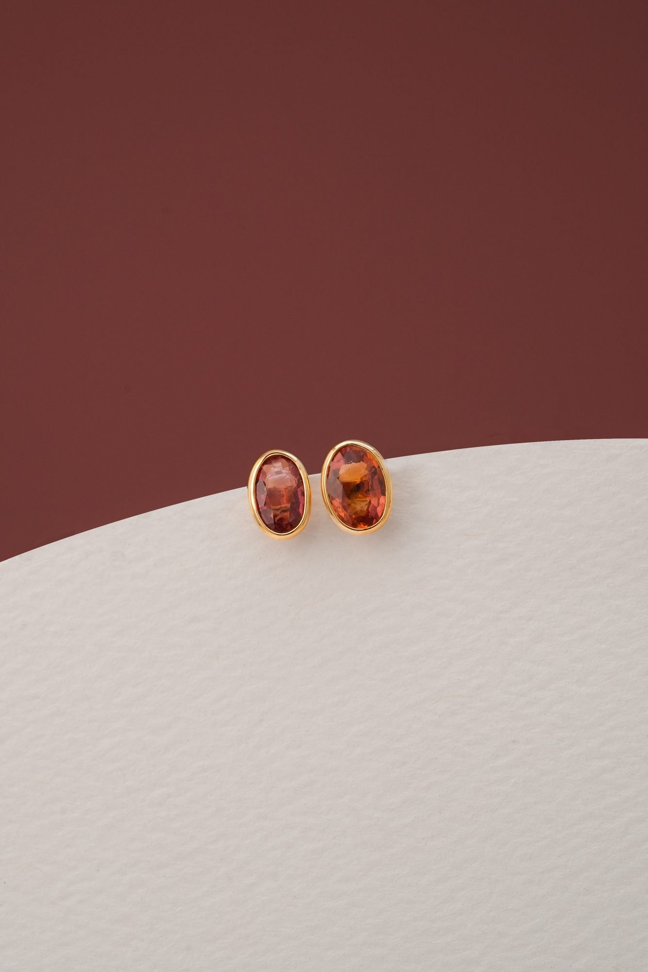 Orange Sapphir Earring