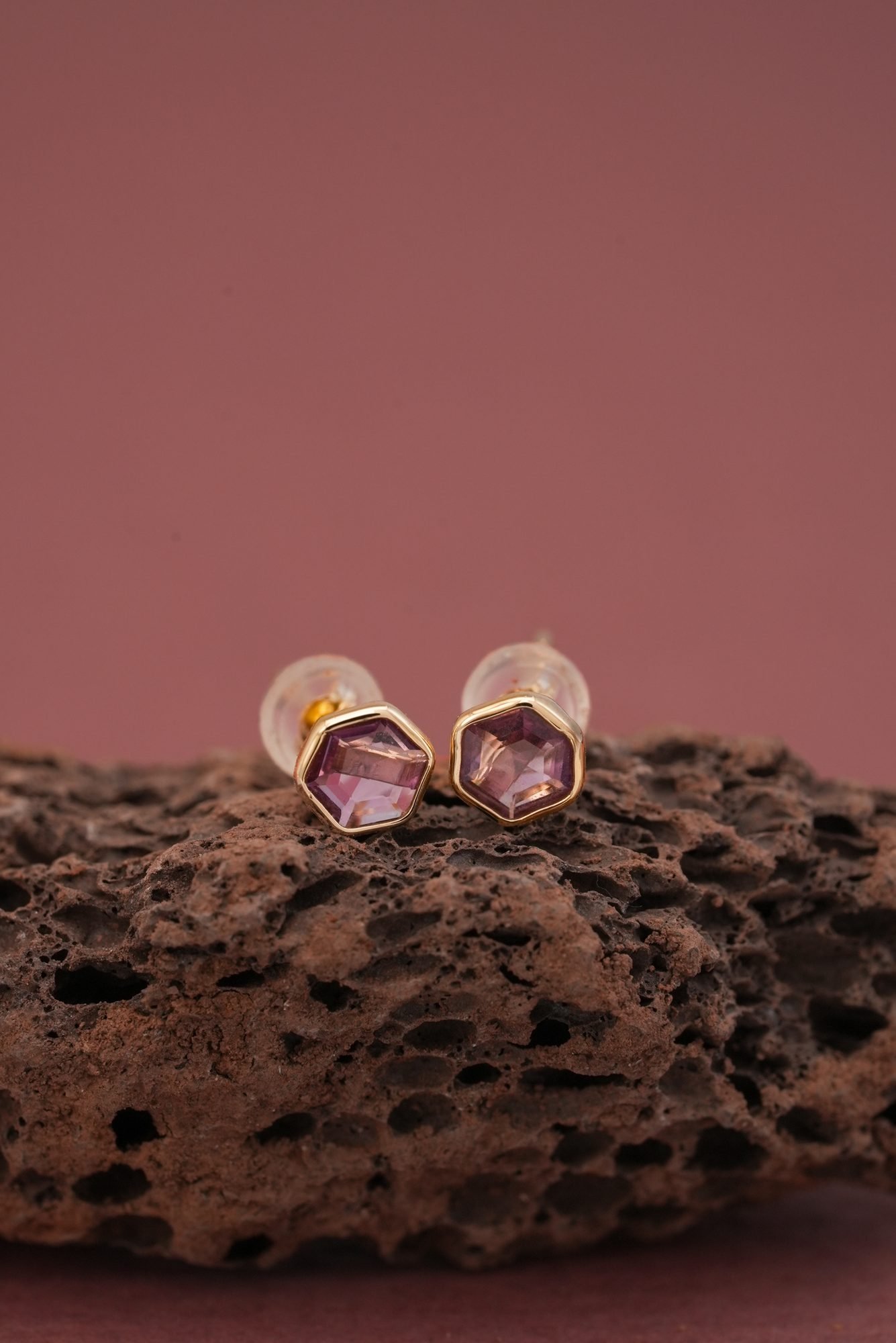 Pink Sapphire Earring