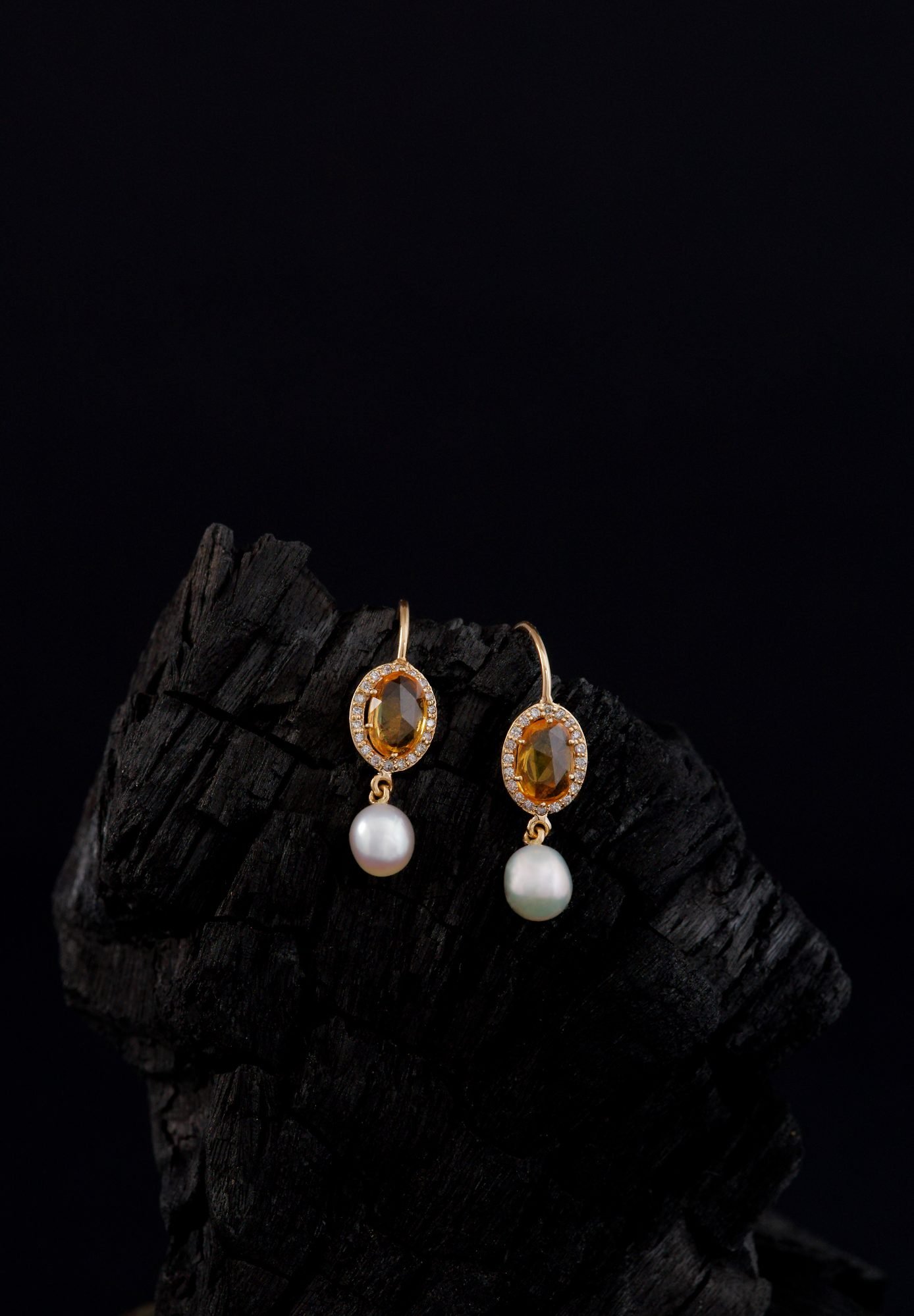 Diamond, M.Sapp(Bkk) & Pearl Earring